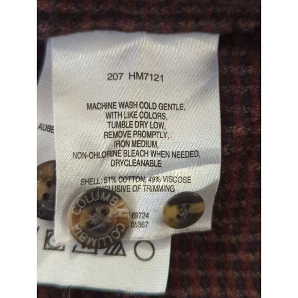 Columbia River Lodge Check Long‎ Sleeve Button-Up Shirt Cotton Blend Size XL - Picture 5 of 8